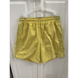 Weekender Mens Yellow Swim Trunks Medium
